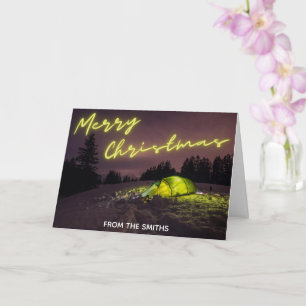 Camping Kerst Kaart