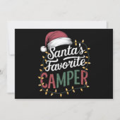 Camping Kerstman's favoriete Camper Gift Feestdagenkaart (Voorkant)