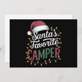 Camping Kerstman's favoriete Camper Gift Feestdagenkaart (Voorkant / Achterkant)