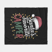 Camping Kerstman's favoriete Camper Gift Fleece Deken (Voorkant (Horizontaal))