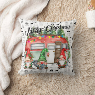 Camping Kerstmis thema Snowman voor Camper Kussen