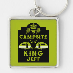 Camping King Cadeaus voor kampeerders Sleutelhanger