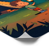 Camping King Papa Poster numérique Art Imprimer (Coin)