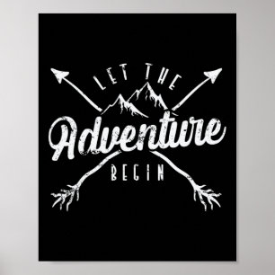 Camping laat het avontuur beginnen' poster