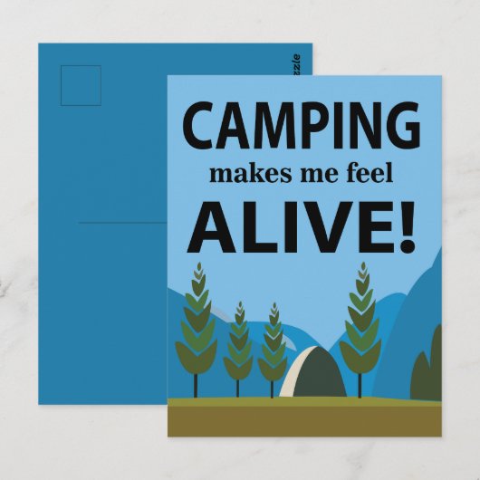 Camping laat me levendig kamperen briefkaart (Voorkant / Achterkant)