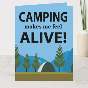 Camping laat me levendig kamperen kaart