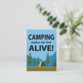 Camping laat me levendig kamperen visitekaartje (Staand voorkant)