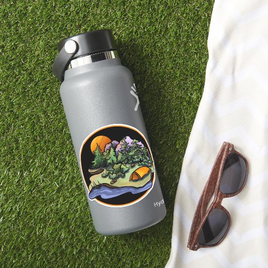 Camping Landschap Sticker (HydroFlask Insitu)