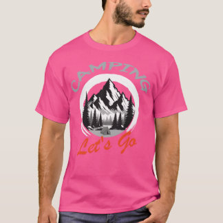 Camping Lets Go cadeau T-shirt