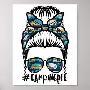 Camping Leven Rommelige Knot Kampeerder Moeder Vro Poster