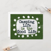 Camping Life est la carte de voeux Good Life (Devant/Arrière en situation)