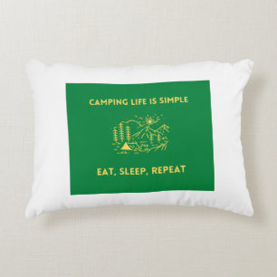 Camping Life is eenvoudig, Eat, Slaap, Herhaal Accent Kussen