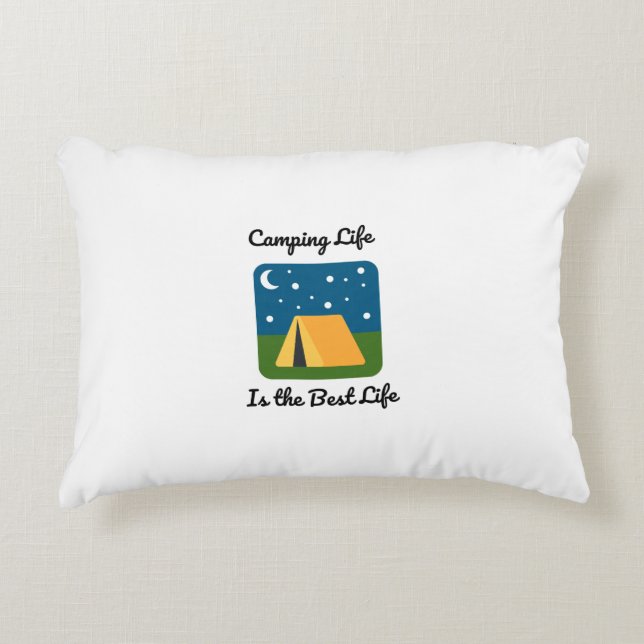 Camping Life is het beste leven Accent Kussen (Voorkant)