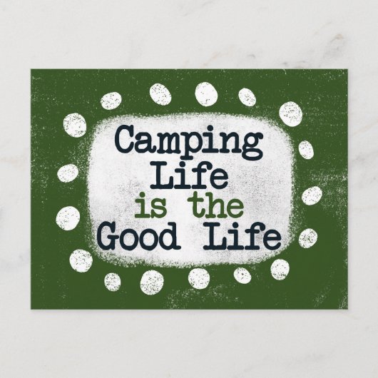 Camping Life is het Briefkaart van het goede leven (Voorkant)