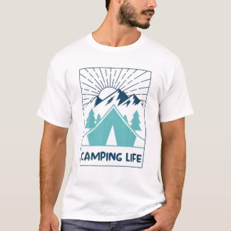 Camping Life Retro Camping Graphic Hiking T-shirt