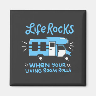 Camping - Life Rocks Magneet