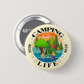 Camping Life Ronde Button 5,7 Cm (Voorkant /achterkant)