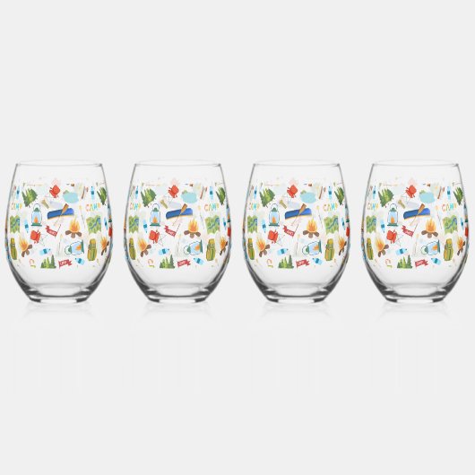 Camping Life Wijnglas Zonder Voet (Voorkant)