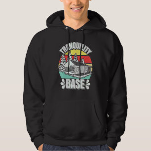 Camping Log Cabin Tranquility Base Camper Vacking Hoodie