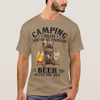 Camping lost de meeste van mijn problemen Beer op T-shirt