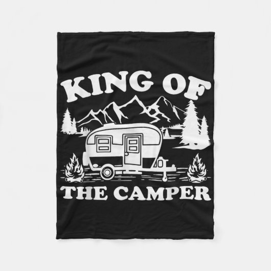 Camping Lover Camper van King of the Camper Fleece Deken (Voorkant)
