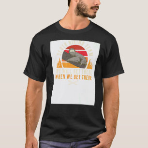 Camping Luiaard Wandelteam Zomer Vakantie Berg T-shirt