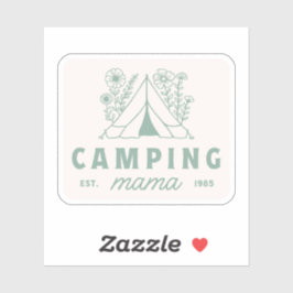 Camping mama mom summer camp mother aesthetic sticker