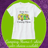 Camping Mama Sweet Camper Trailer met naam T-shirt