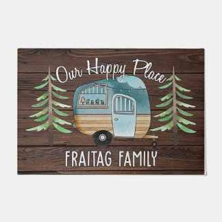 Camping Mat, Happy Camper Family Rug Deurmat