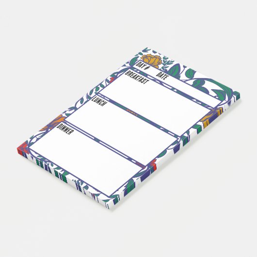 Camping Menu Maaltijdplanningstool Post-it® Notes (Schuin)