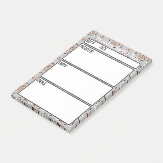 Camping Menu Maaltijdplanningstool Post-it® Notes (Schuin)