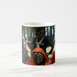 Camping met bezoeker koffiemok