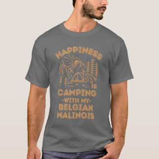 Camping met malinois cadeau t-shirt