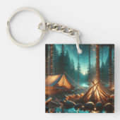 Camping met verlichting sleutelhanger (Voorkant)