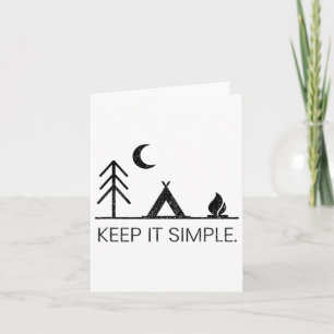 Camping - Minimalist Keep It Simple Outdoor Gift Kaart