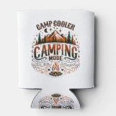 Camping Mode, Retro Typography Camping Symbols Blikjeskoeler (Achterkant)