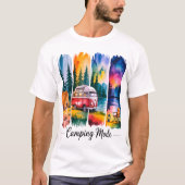 Camping Mode Van Lake Night T-shirt (Voorkant)