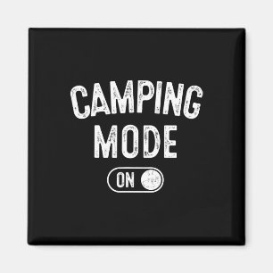 Camping Modus Aan Grappig Kampeerder Cadeau Natuur Magneet