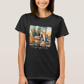 Camping Modus Retro Zomer Buiten Avontuur Camping T-shirt