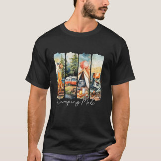 Camping Modus Retro Zomer Buiten Avontuur Camping T-shirt