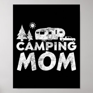 Camping Moeder Shirt 5de Wiel Camper Rv Vakantie C Poster