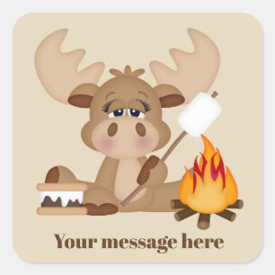 Camping molen toevoegen berichtensticker vierkante sticker