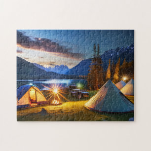 Camping Montagneux 3 Photo Puzzles Internet Jigs
