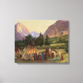 Camping Montana 1902 Ingewikkeld Canvas Afdruk