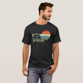 Camping Motorhome Campervan Retro  RV Pilot T-shirt (Voorkant volledig)