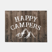Camping Mountain Adventure Rustic Happy Campers Deurmat (Voorkant)