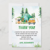 Camping Mountain Carte de remerciements rustique (Devant)