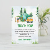 Camping Mountain Carte de remerciements rustique (Debout devant)