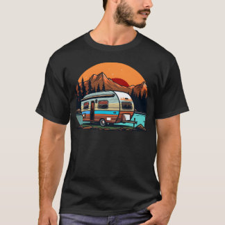 Camping Mountain familie T-shirt