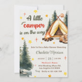 Camping Mountain Rustic Baby shower Party Kaart (Voorkant)